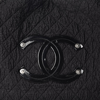 Chanel Nylon Patent Quilted CC Tote Black 10 of 10