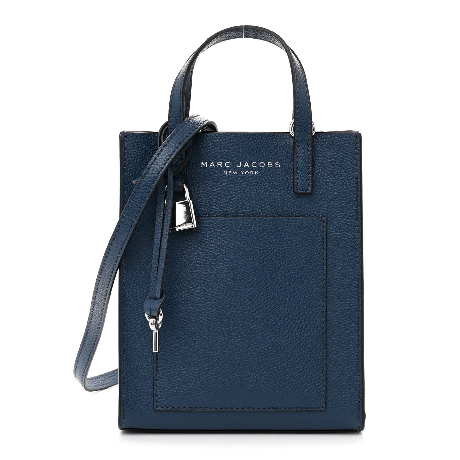 Marc Jacobs Calfskin Micro Mini Grind Tote Bag Azure Blue 1 of 11