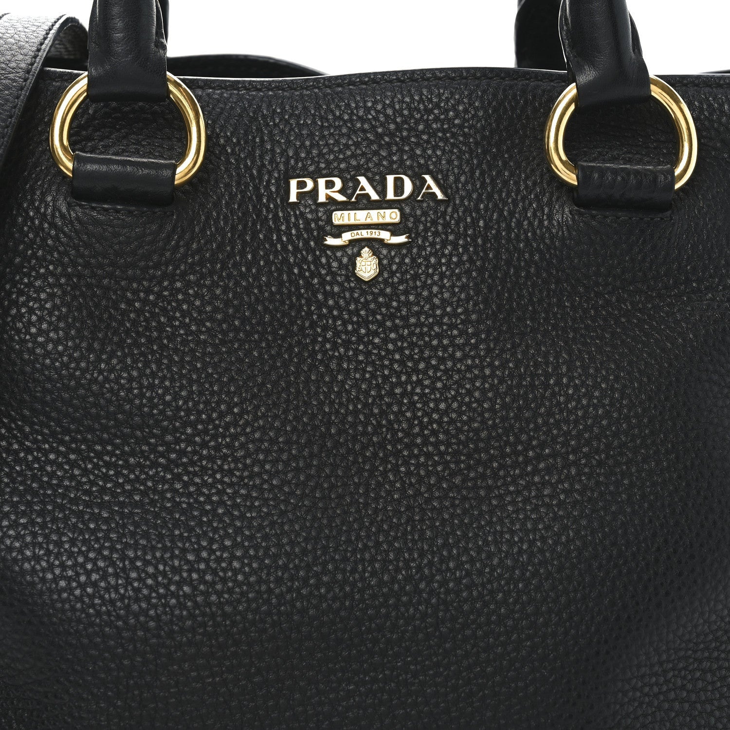 Prada Vitello Daino Tote Black 7 of 7