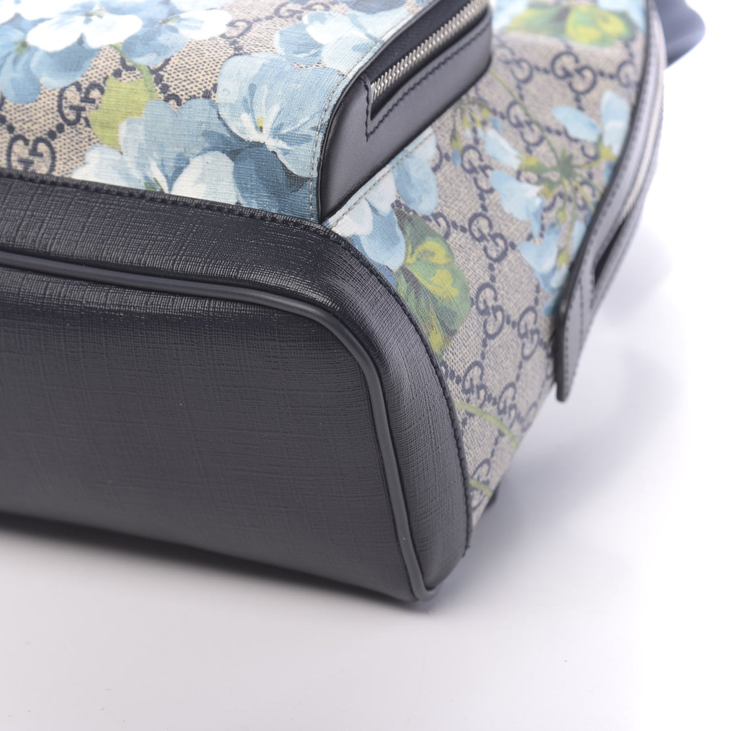 GG Supreme Monogram Blooms Small Day Backpack Blue