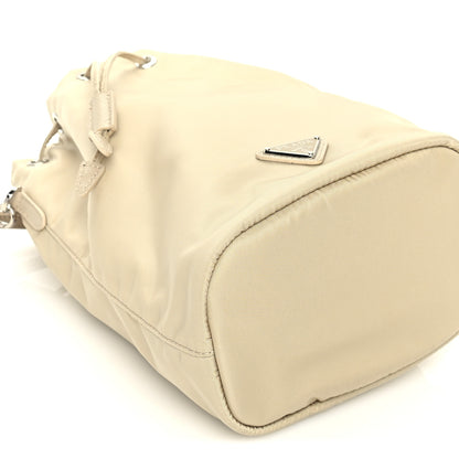 Prada Saffiano Tessuto Nylon Vela Bucket Wristlet Cammeo 7 of 8