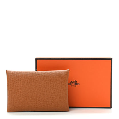 Hermes Epsom Calvi Card Case Gold 8 of 8