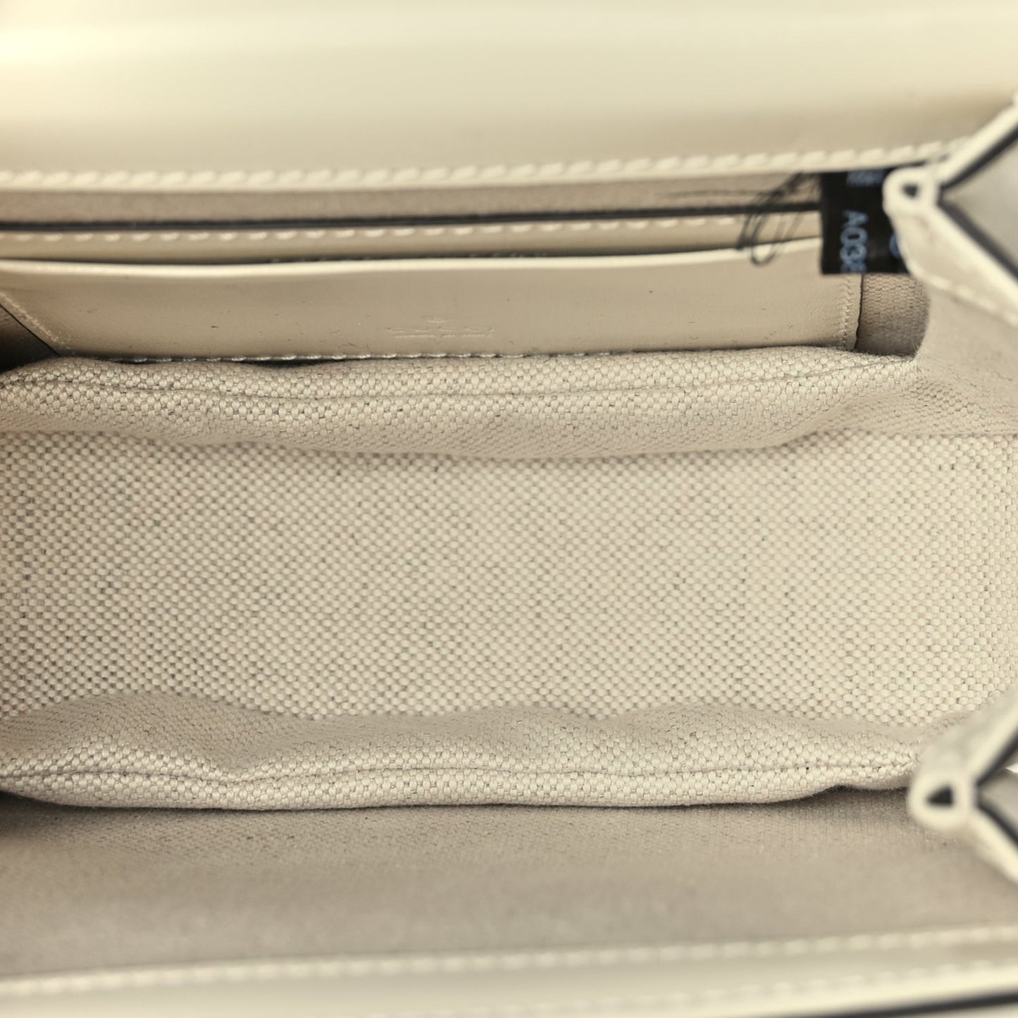 Boarded Dyana Lux Calfskin Web Mini Bamboo 1947 Top Handle Bag Mystic White