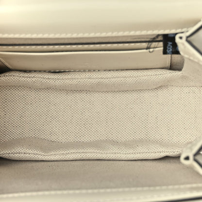 Gucci Boarded Dyana Lux Calfskin Web Mini Bamboo 1947 Top Handle Bag Mystic White 4 of 9