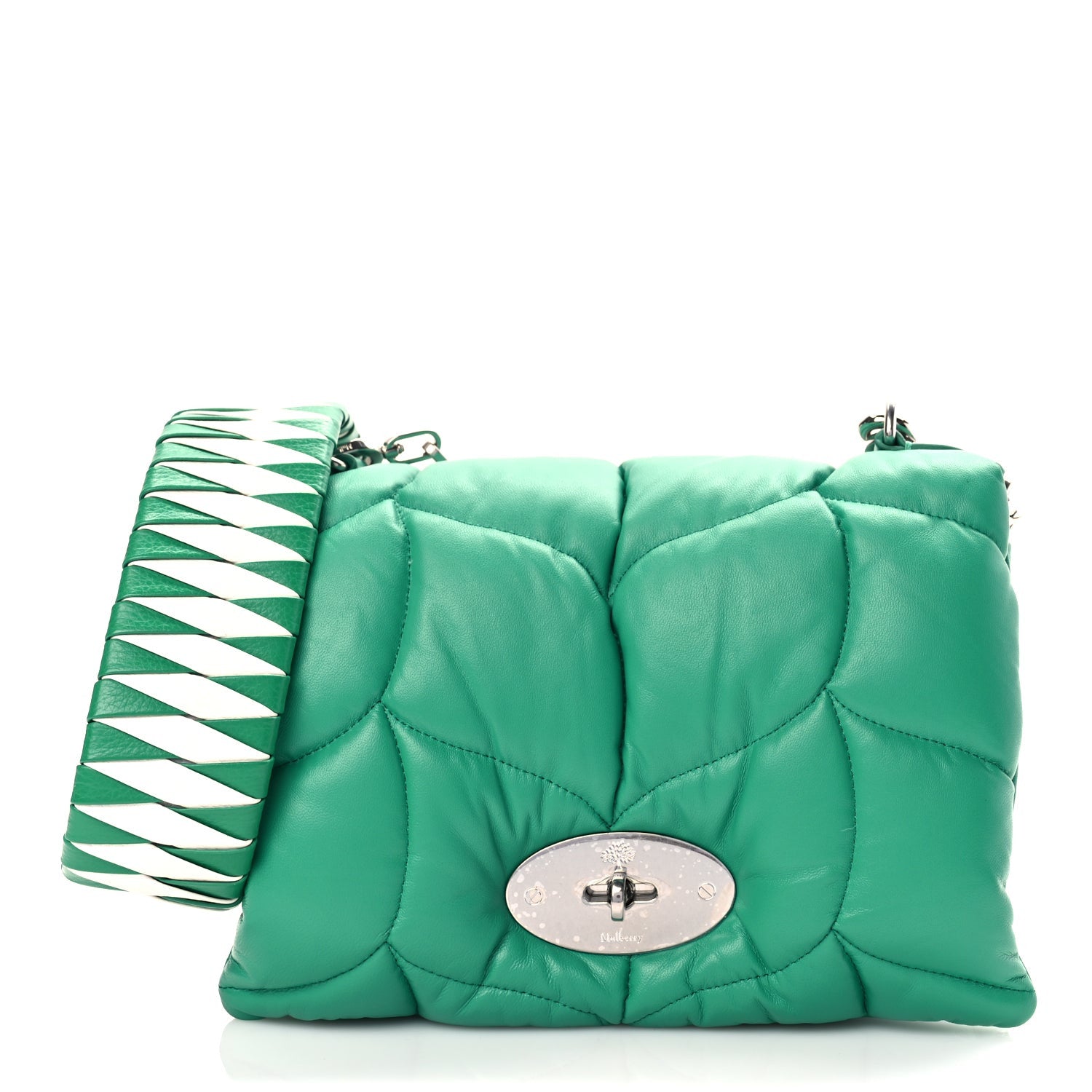 Mulberry Nappa Pillow Quilted Little Softie Bag Lawn Green 1 of 8