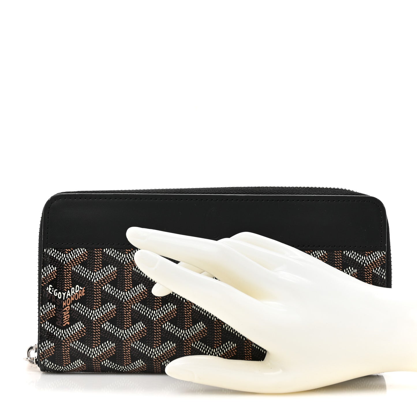 Goyardine Matignon Zip Around GM Wallet Black