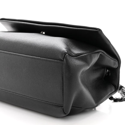 Saint Laurent Grain De Poudre Medium West Hollywood Monogram Fold-Over Black 9 of 9