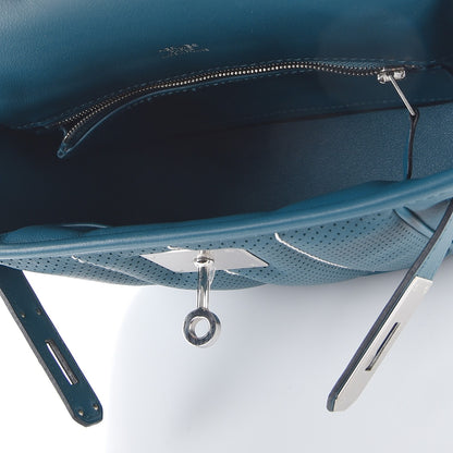 Hermes Veau Swift Mini Sac Berline Bleu Thalassa 5 of 9