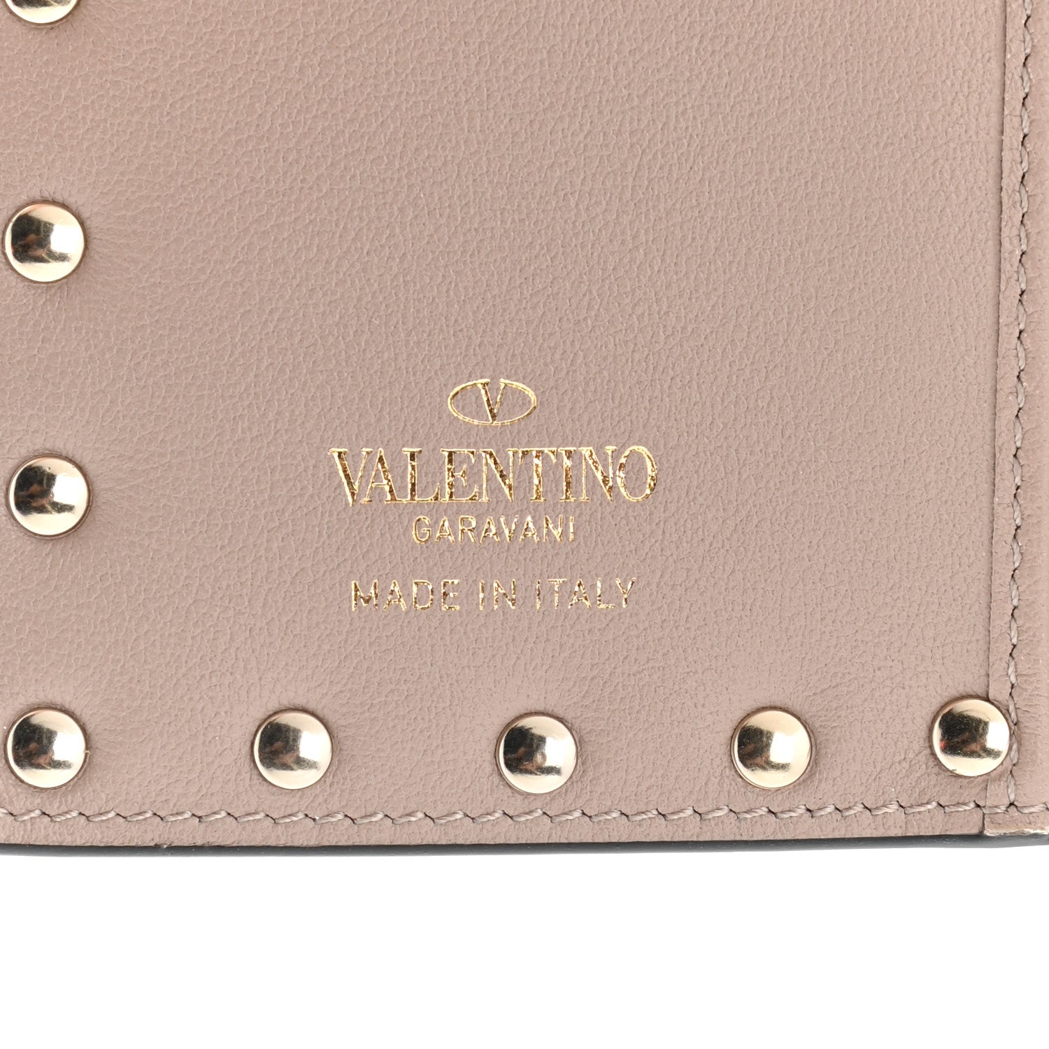 Valentino Garavani Calfskin Rockstud Coin Purse Card Holder Light Pink 6 of 7