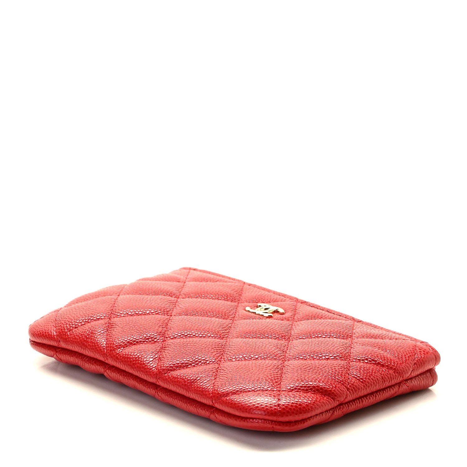 Chanel Caviar Quilted Small Cosmetic Case Red 7 of 8