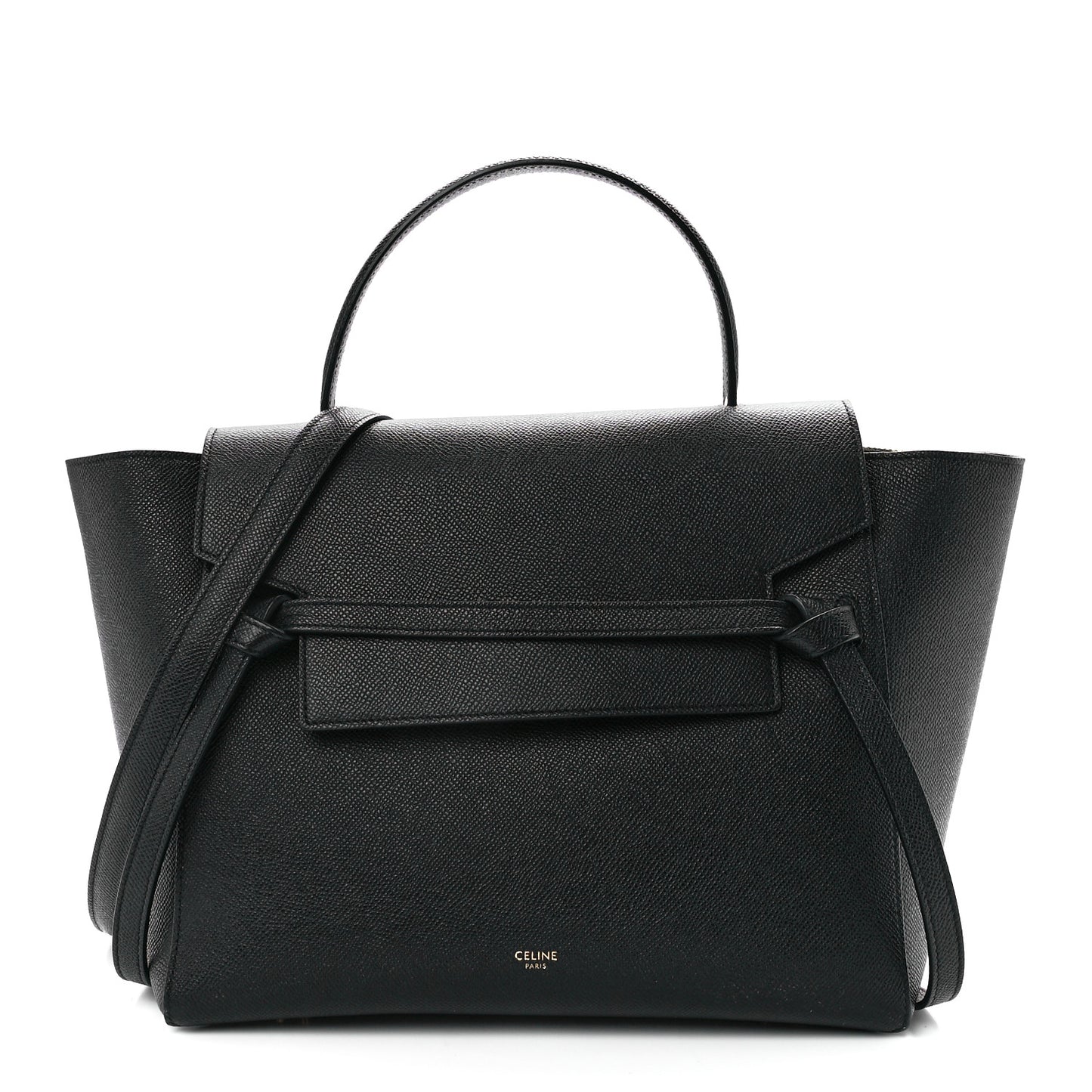 Grained Calfskin Mini Belt Bag Black