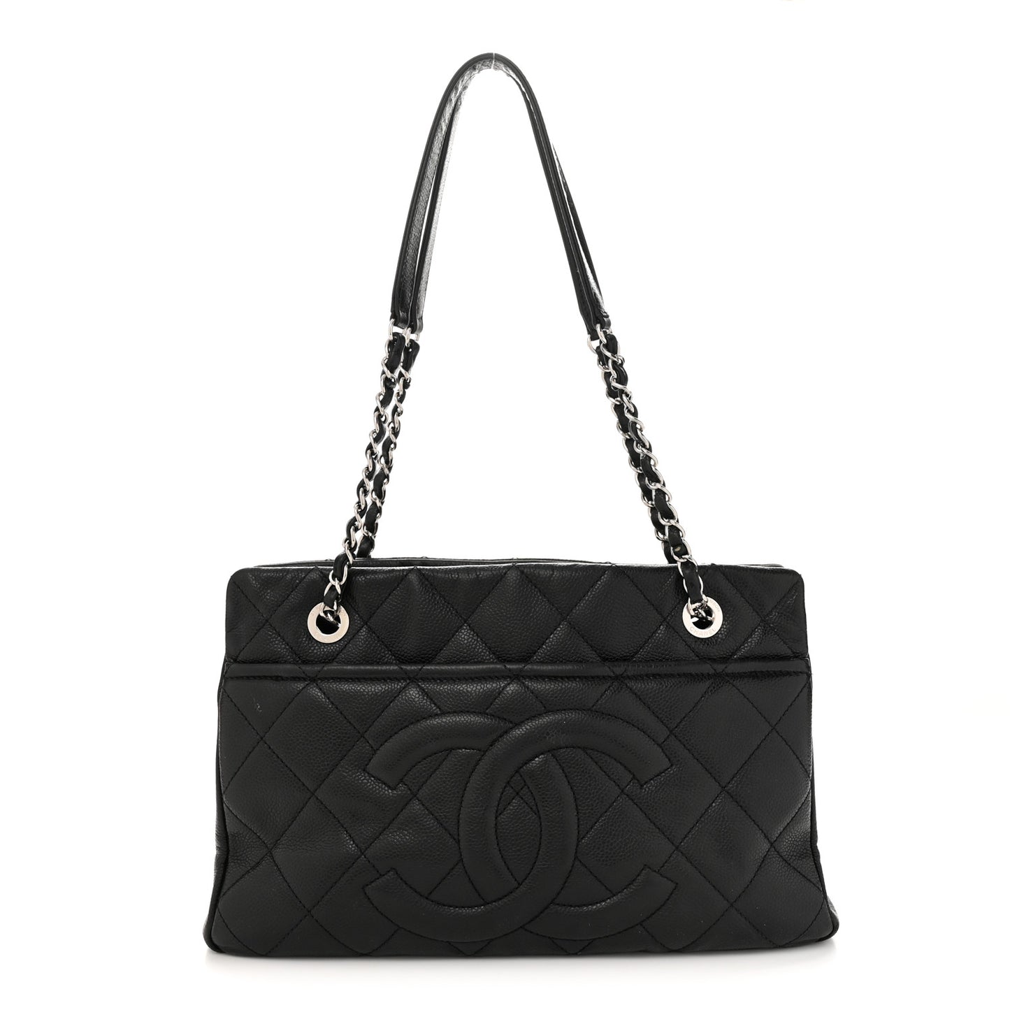 Caviar Quilted CC Timeless Soft Tote Black