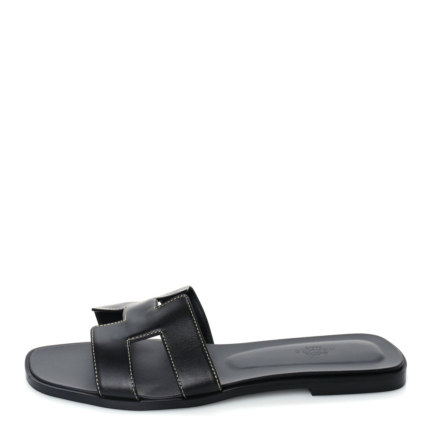 Box Calfskin Oran Sandals 41 Black