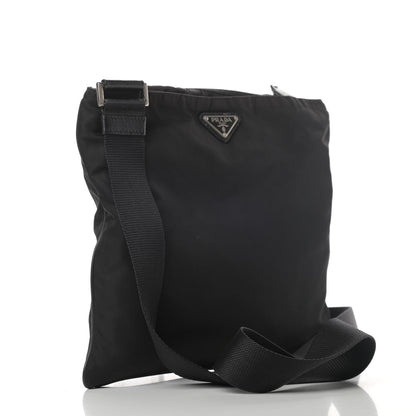 Prada Nylon Saffiano Flat Messenger Bag Black 2 of 5