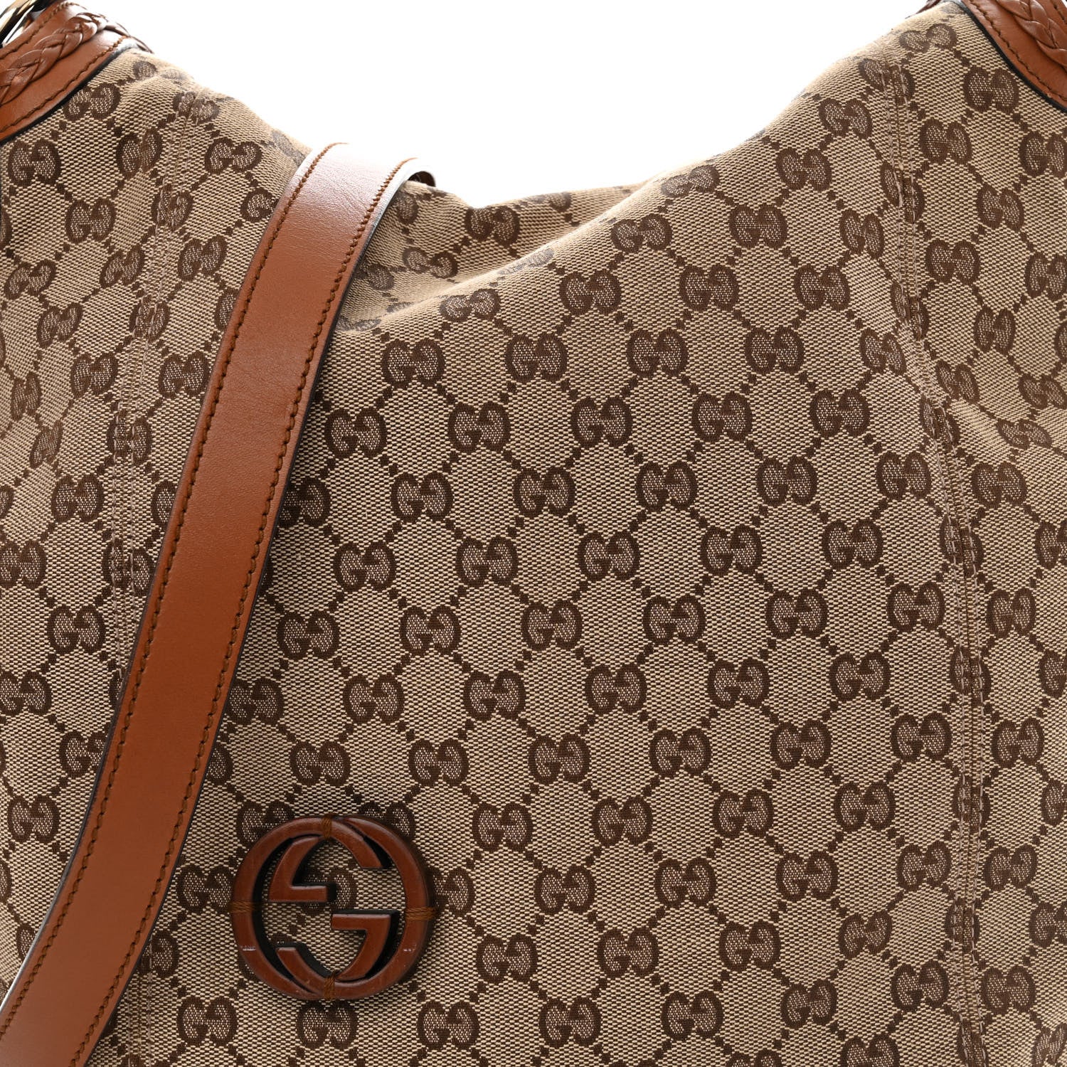 Gucci Monogram Medium Brick Lane Hobo Brown 8 of 12