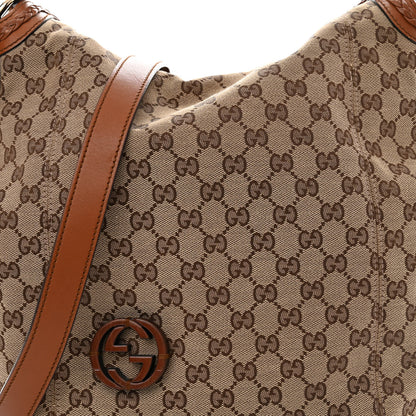 Gucci Monogram Medium Brick Lane Hobo Brown 8 of 12