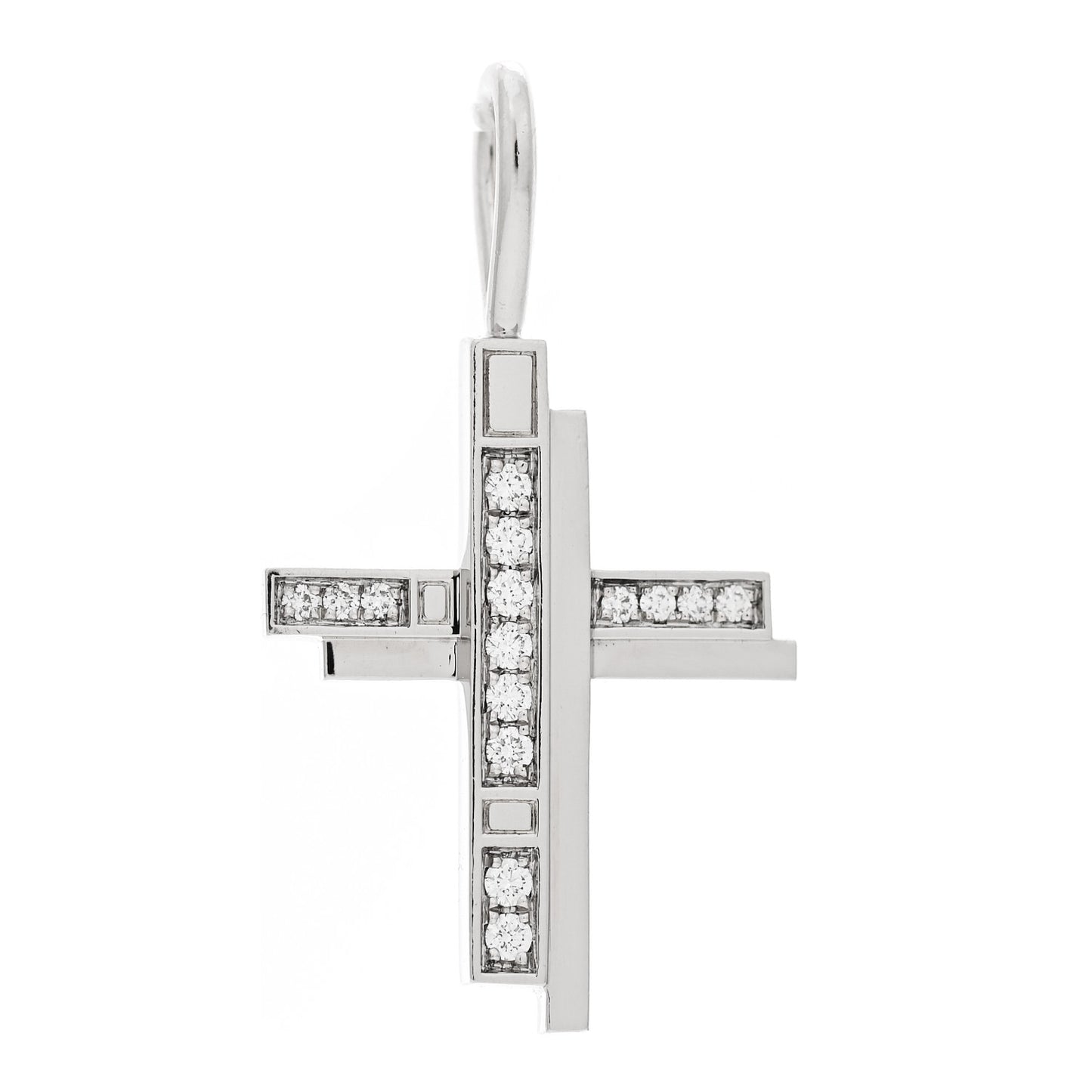 Platinum Diamond Traffic Cross Pendant