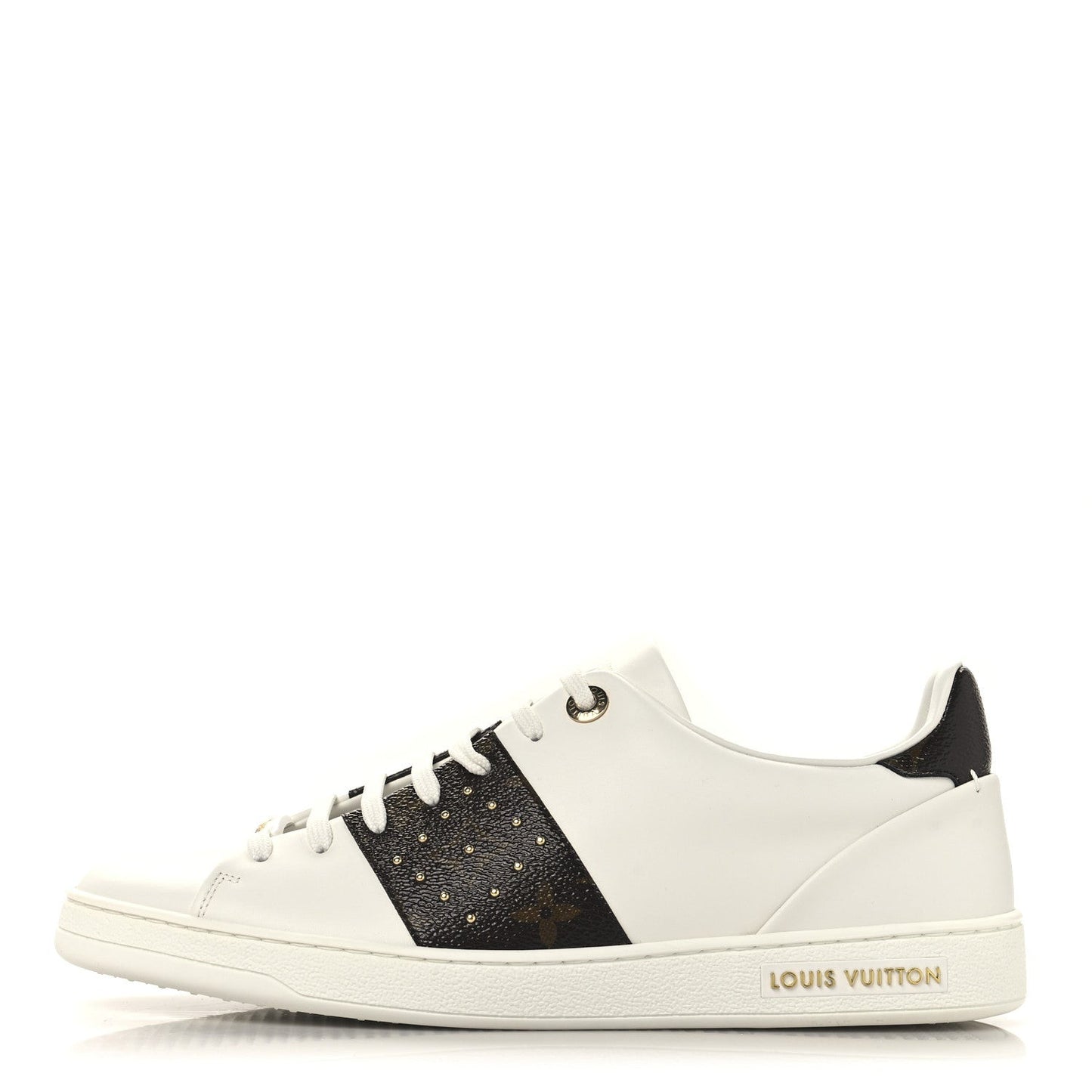 Monogram Stud Front Row Sneaker White