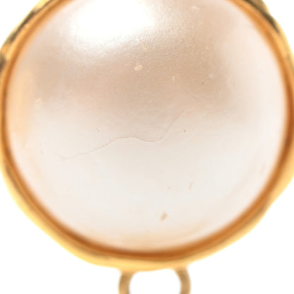 Chanel Pearl CC Dangle Clip On Earrings Gold 8 of 8