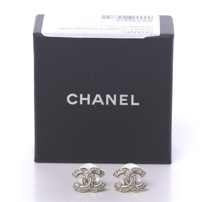 Chanel Crystal CC Earrings Gold 5 of 5
