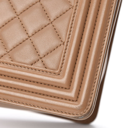 Chanel Lambskin Quilted Medium Boy Flap Beige 11 of 15