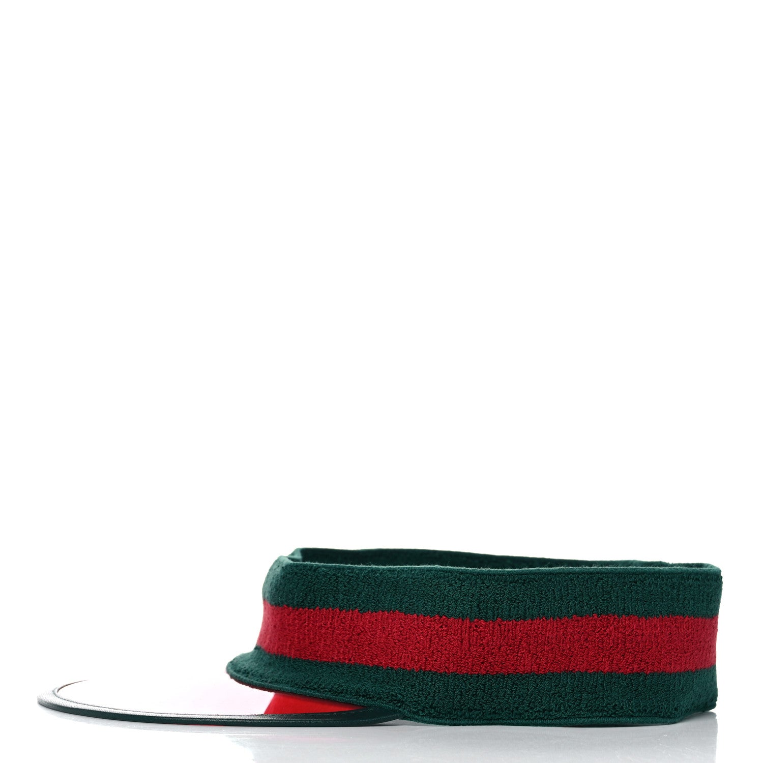 Gucci Vinyl Web Visor L Green Red 3 of 8
