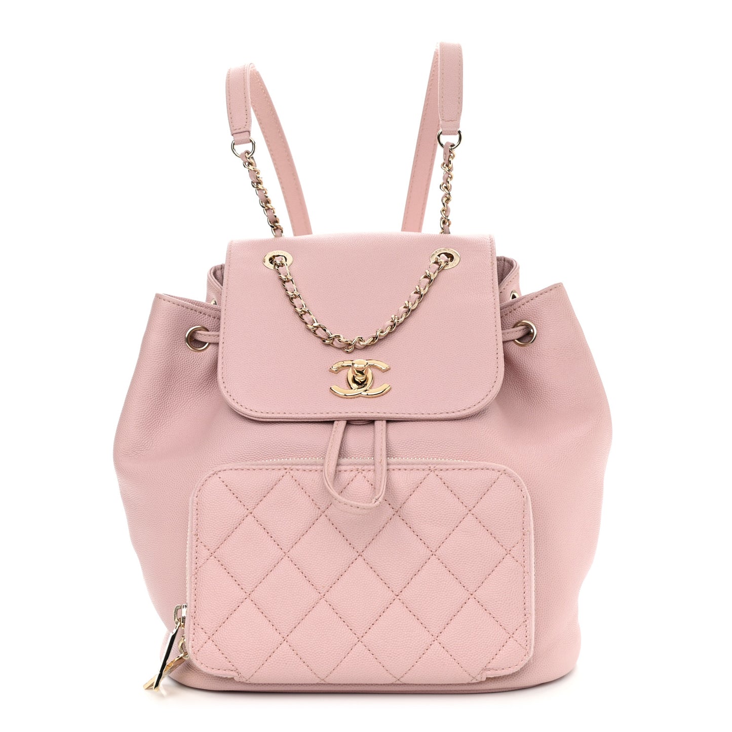 Caviar Quilted Business Affinity Backpack Pink