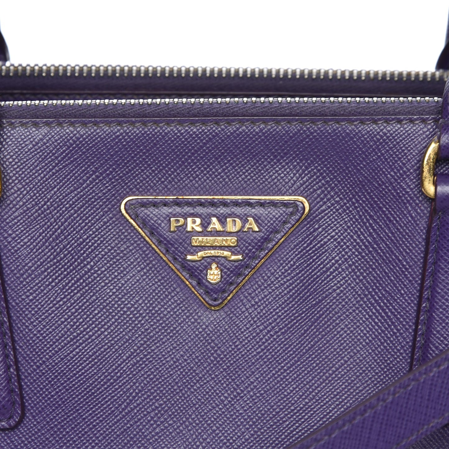 Saffiano Small Galleria Double Zip Tote Viola