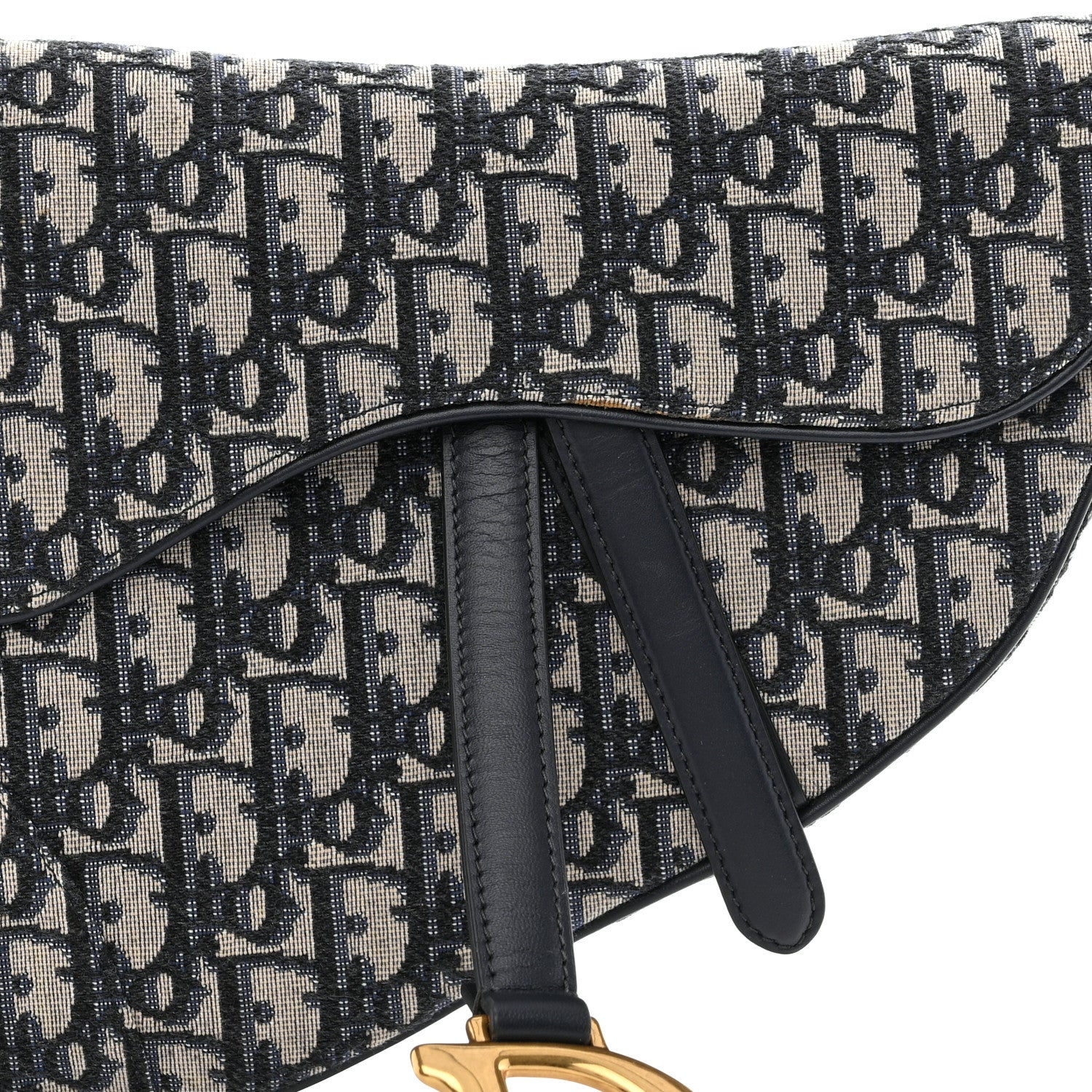 Christian Dior CHRISTIAN DIOR Oblique Saddle Bag Blue 8 of 11