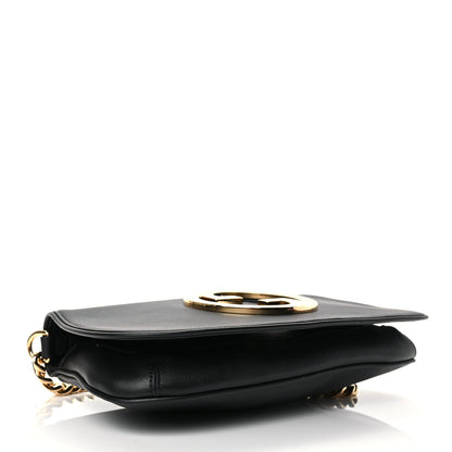 Gucci Roxy Calfskin Blondie Chain Shoulder Flap Bag Black 3 of 9