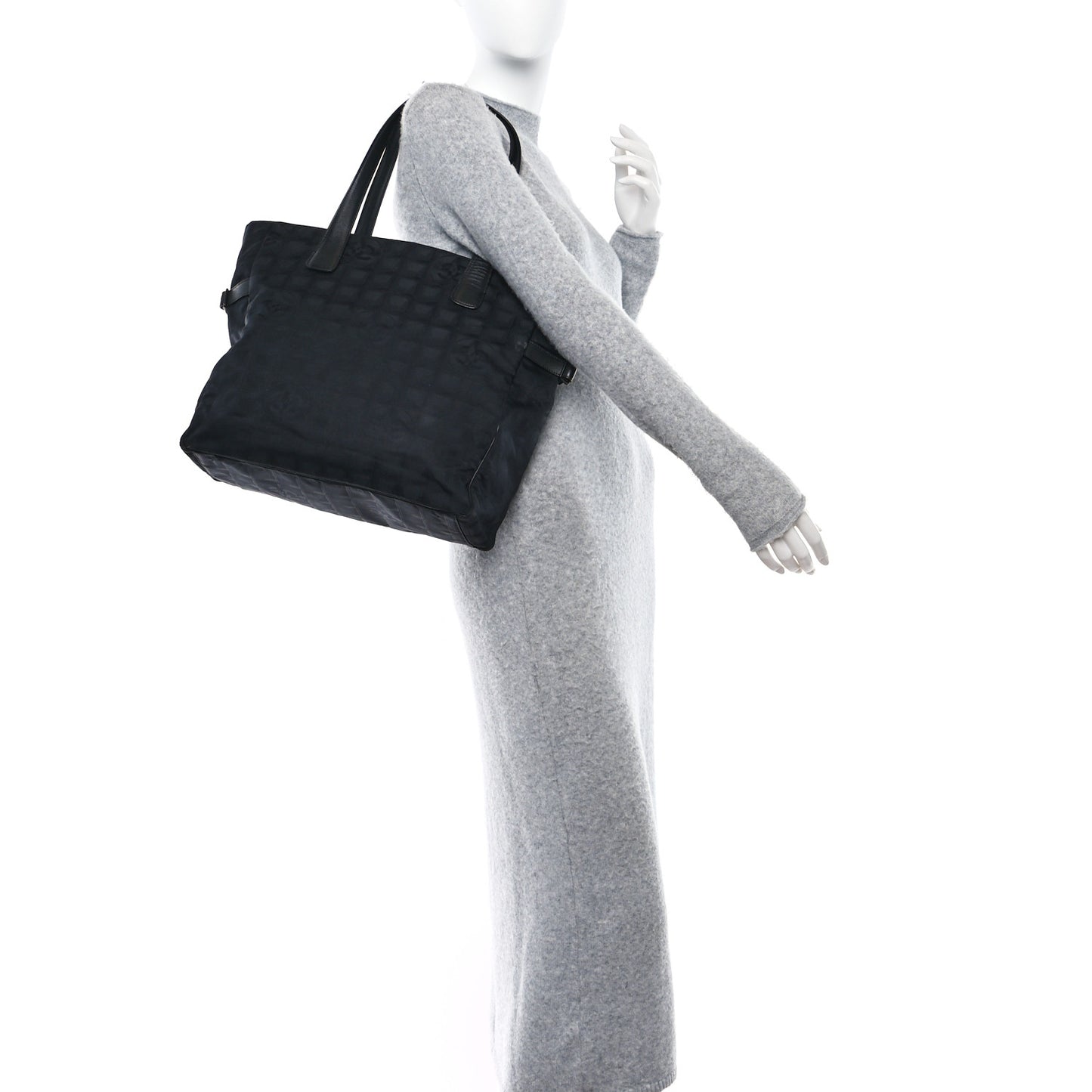 Nylon Medium Travel Tote Black