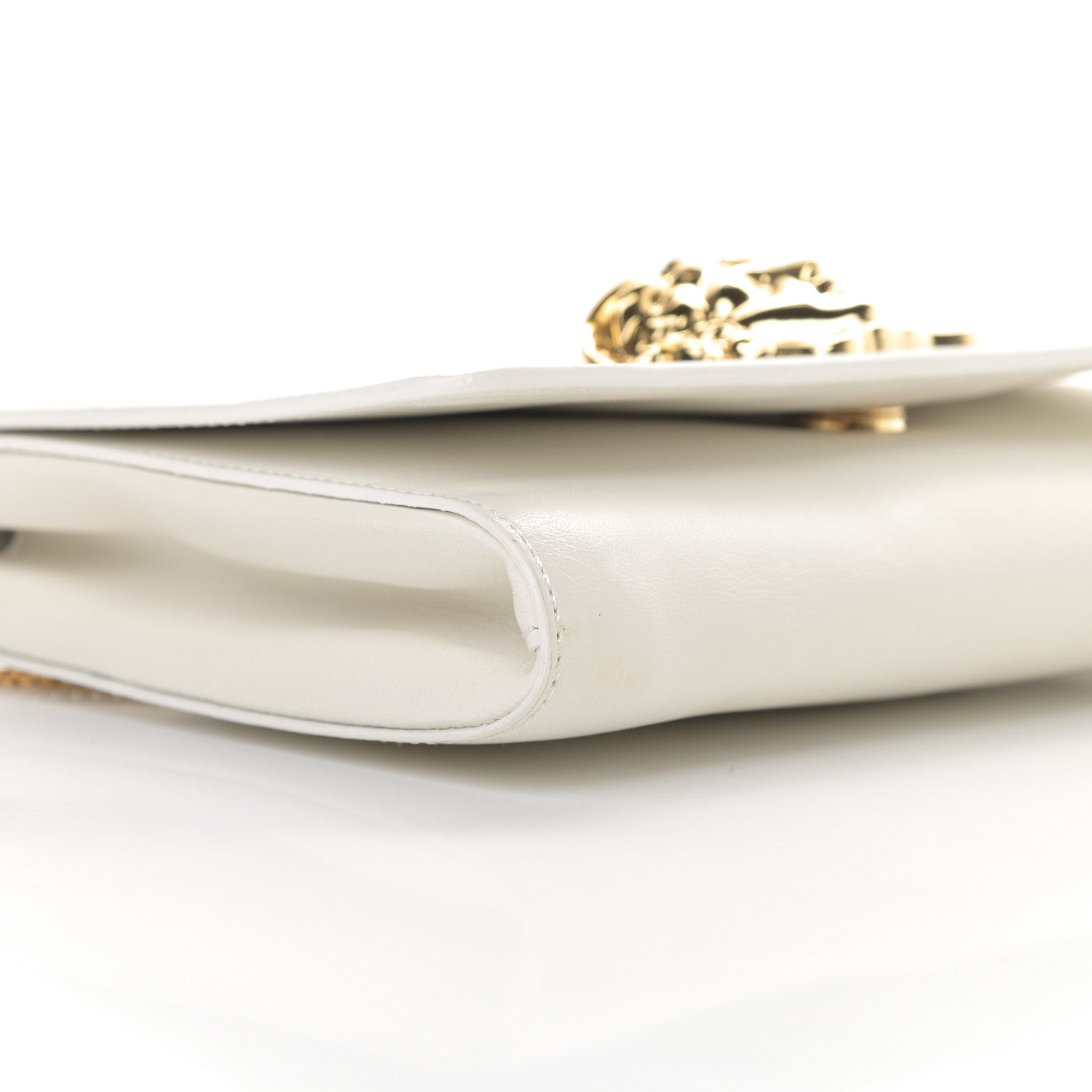 Versace Calfskin Palazzo Chain Evening Bag White 9 of 12