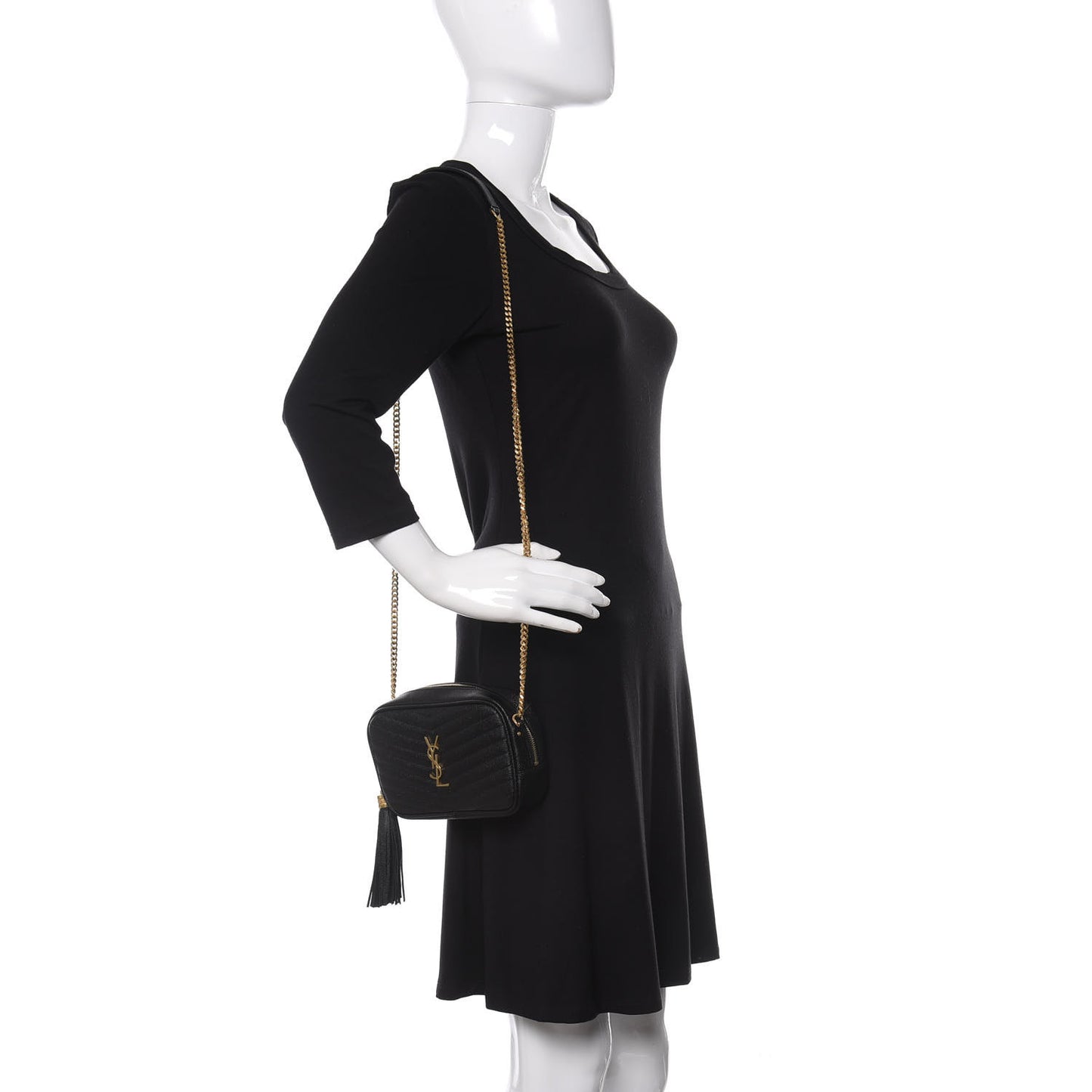 Grain De Poudre Matelasse Monogram Mini Lou Camera Bag Black