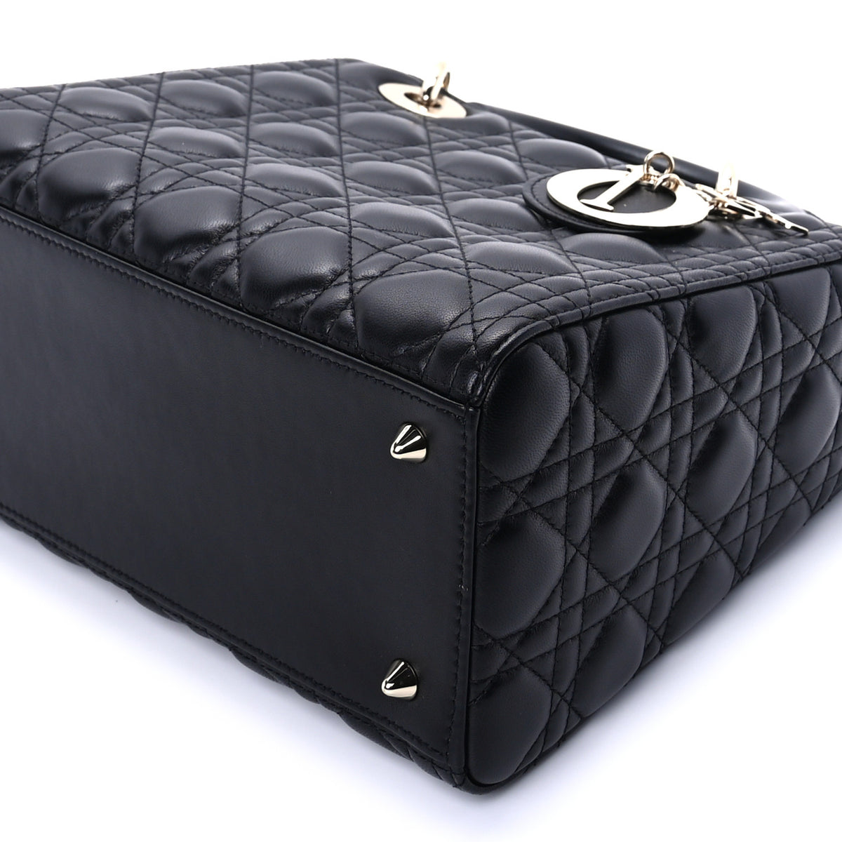 Lambskin Cannage Medium Lady Dior Black