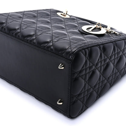 Christian Dior Lambskin Cannage Medium Lady Dior Black 8 of 8