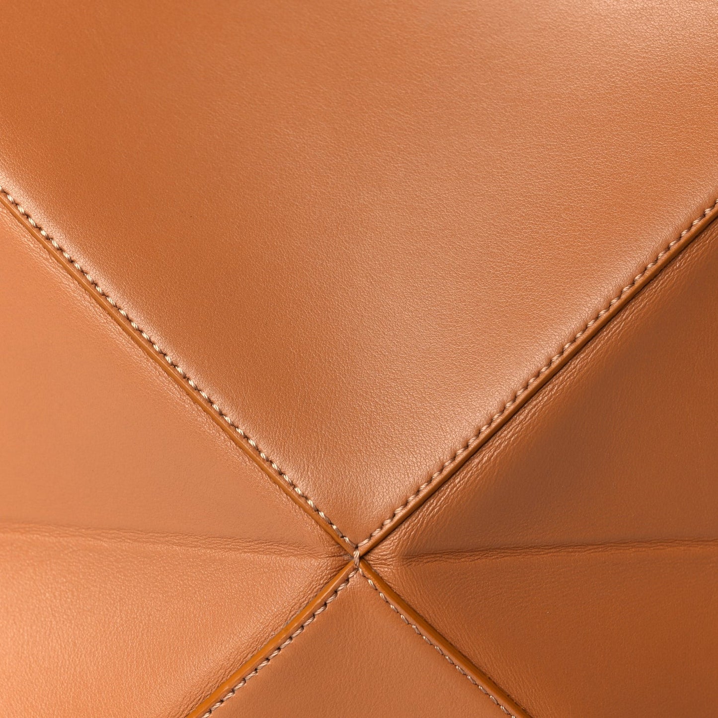 Shiny Calfskin Medium Puzzle Fold Tote Warm Desert