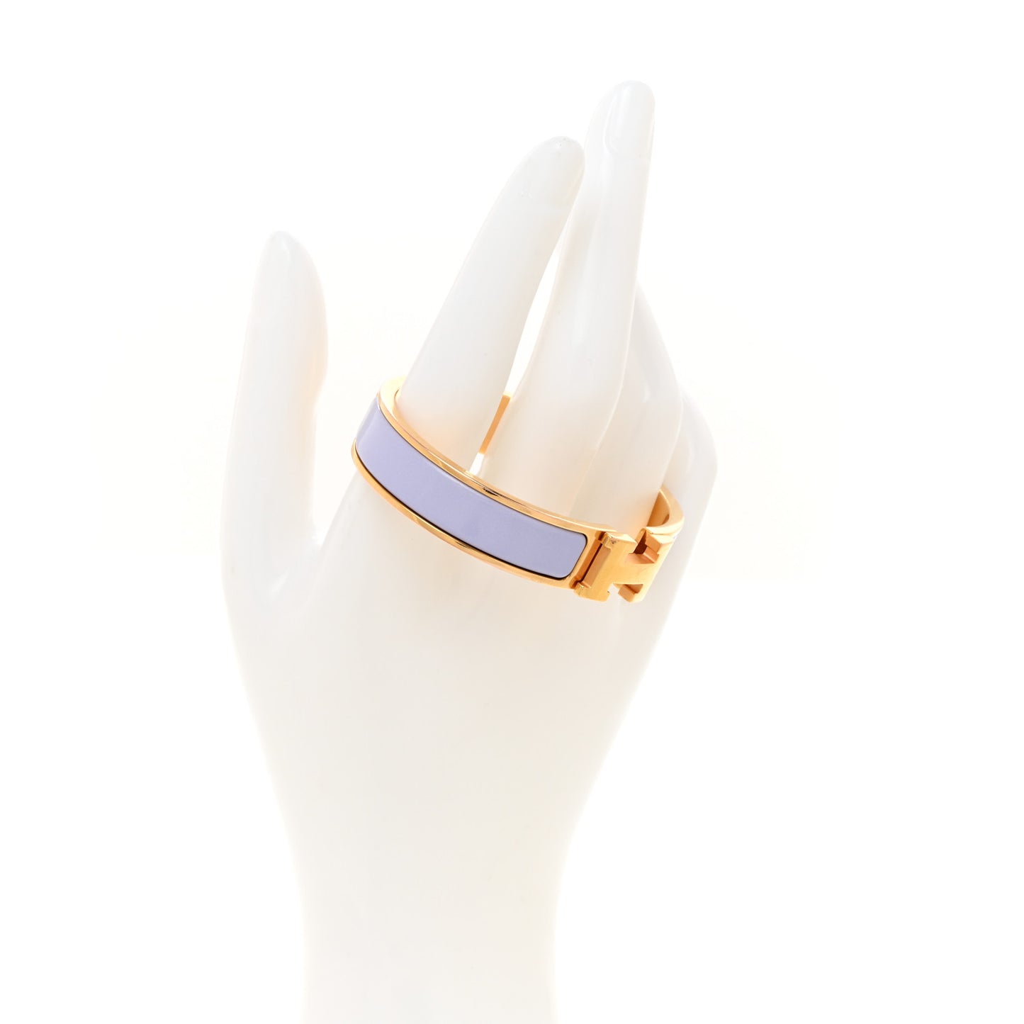 Enamel Narrow Clic Clac H Bracelet GM Parme