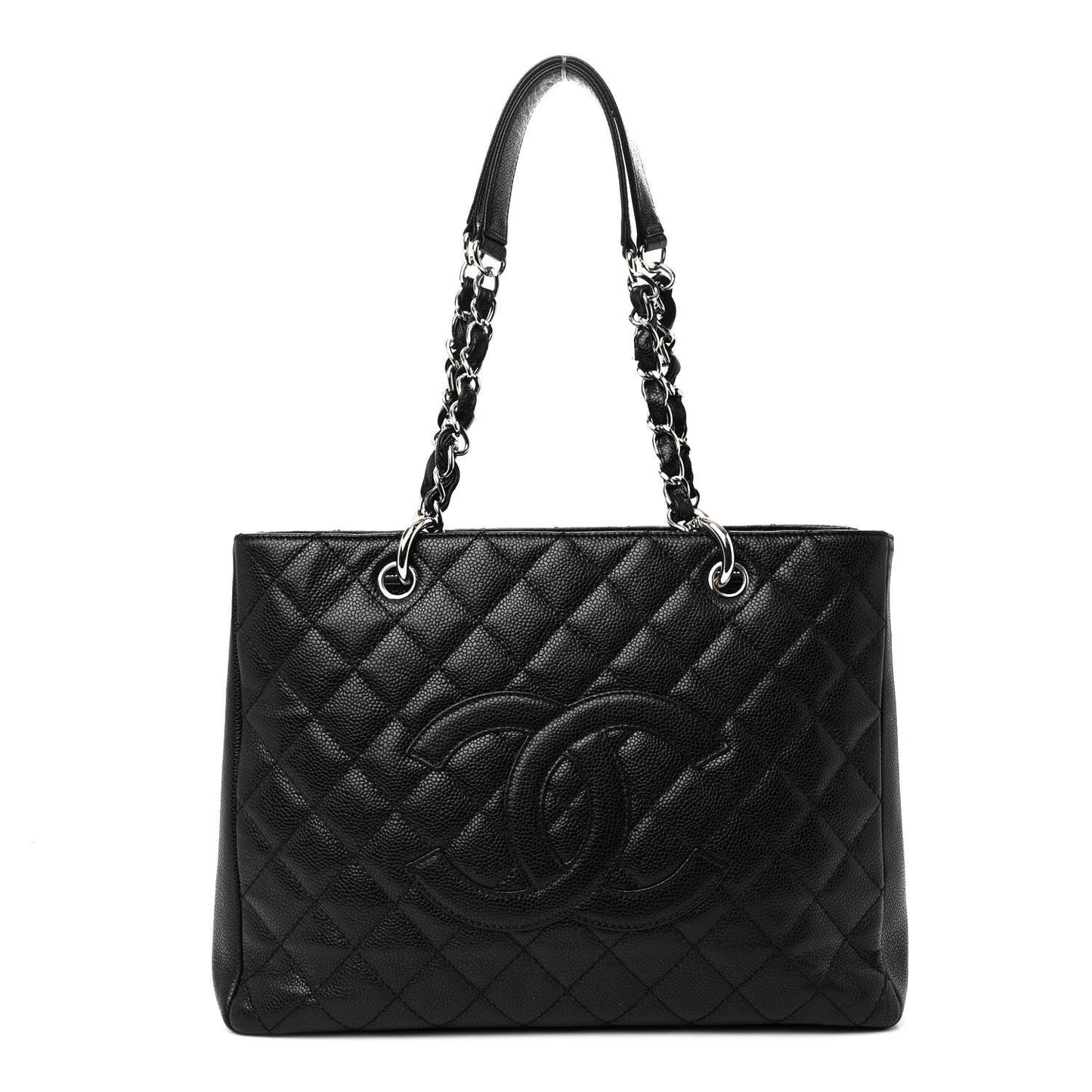 Caviar Quilted Grand Shopping Tote GST Black