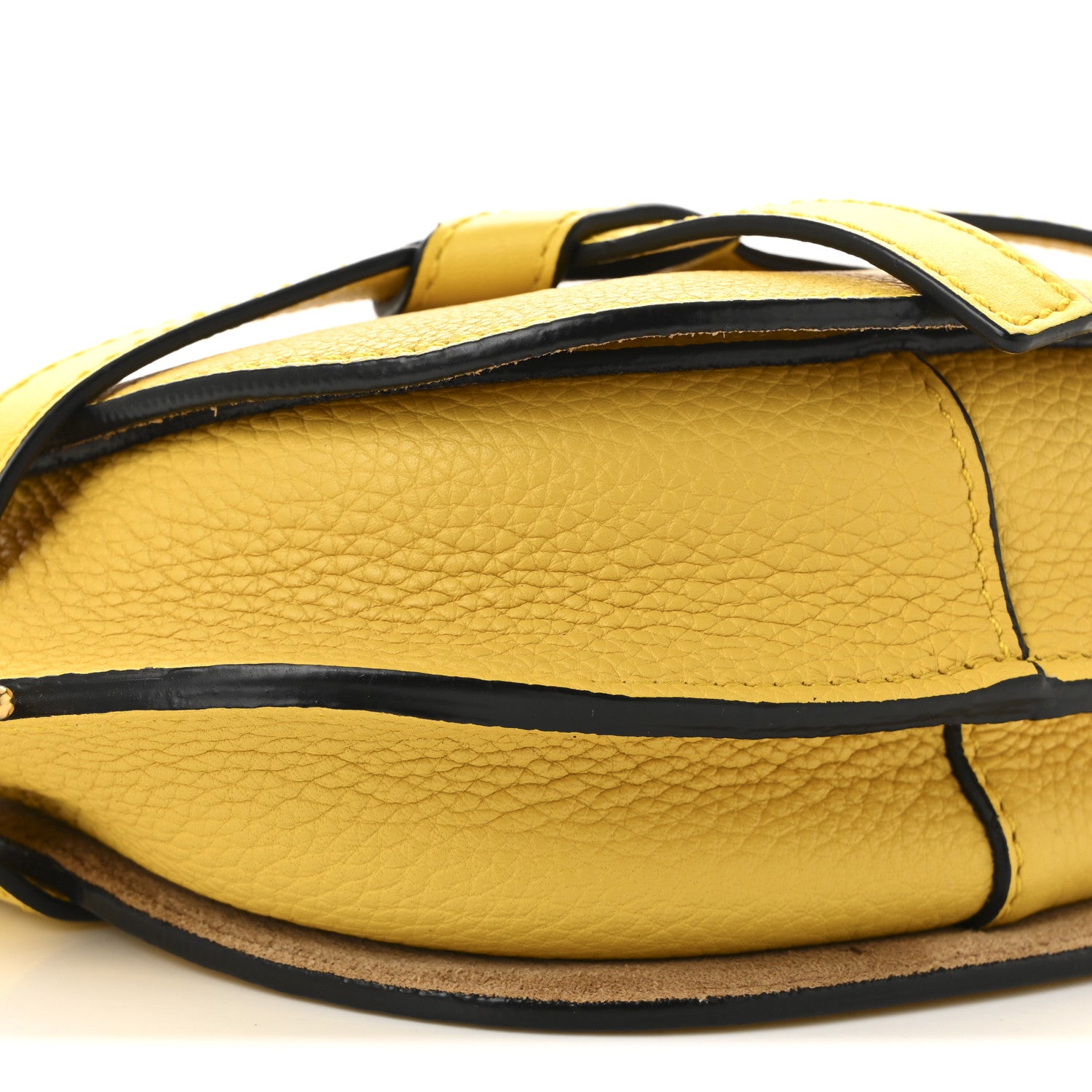 Loewe Grained Calfskin Small Gate Crossbody Bag Yellow 8 of 9