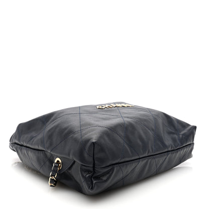 Chanel Shiny Caviar Quilted Chanel 22 Backpack Dark Blue 4 of 10