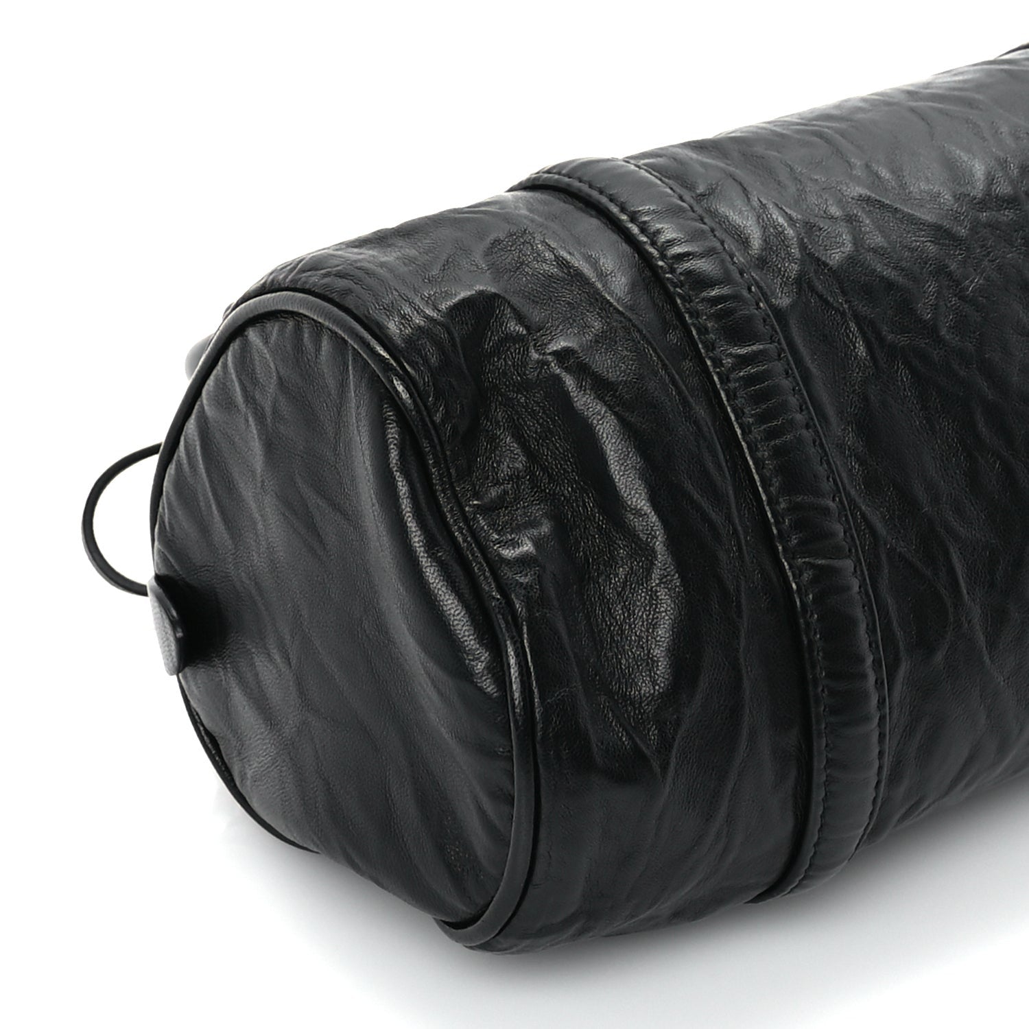 Prada Nappa Antique Re-Edition 2002 Barrel Shoulder Bag  Black 7 of 8