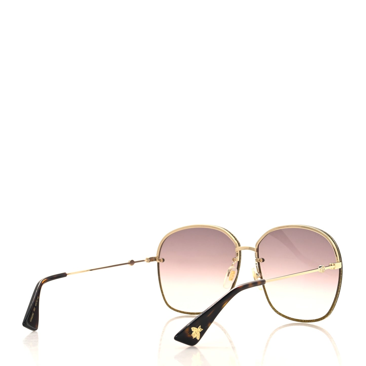 Square Frame Sunglasses GG0228S Gold