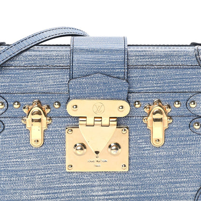 Louis Vuitton Coated Canvas Denim Petite Malle Blue 6 of 7