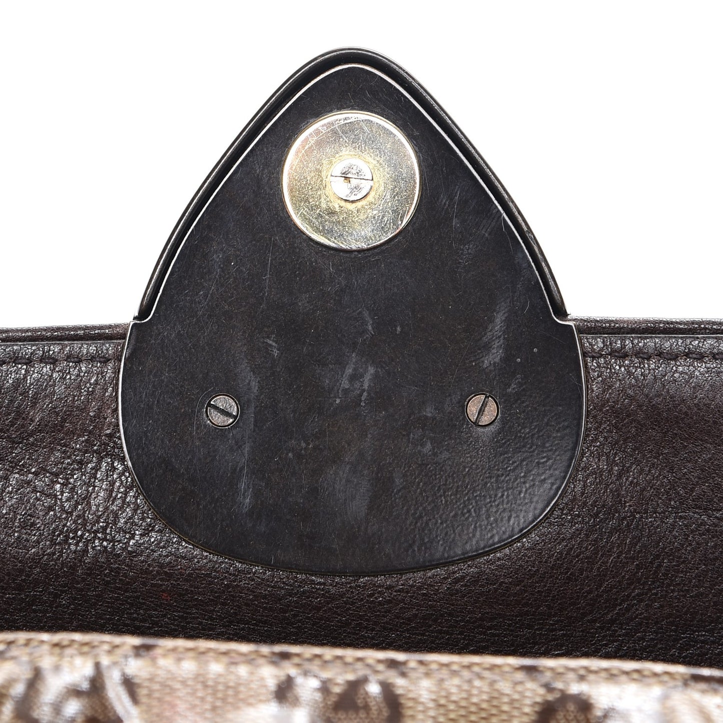 Crystal Monogram Babouska Clutch Dark Brown