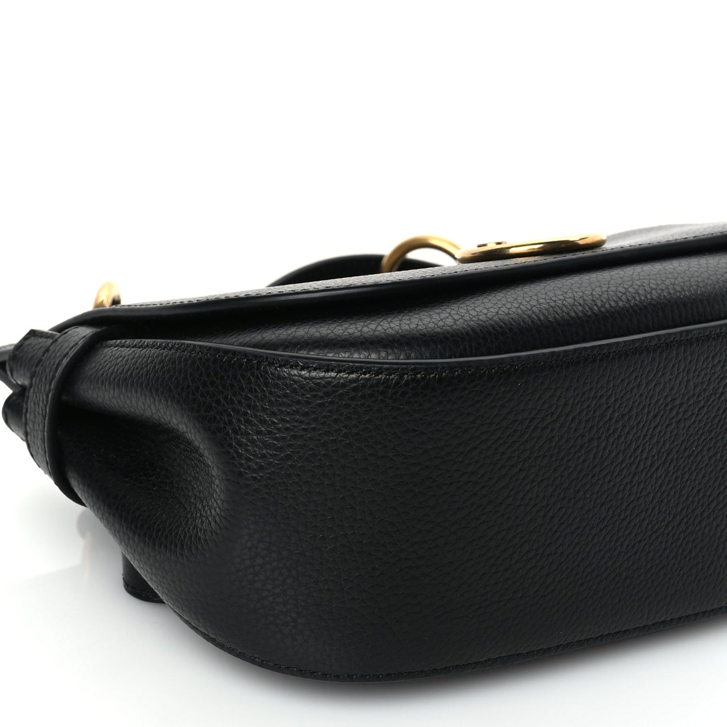 Small Classic Grain Calfskin Small Amberley Satchel Black
