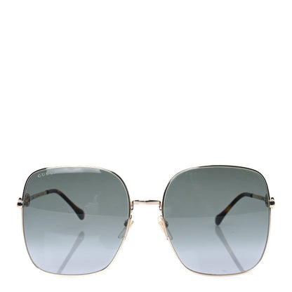 Gucci Metal Horsebit Square Sunglasses GG0879S Gold 2 of 7