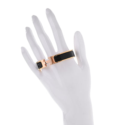 Hermes Enamel Narrow Clic Clac H Bracelet PM Black 2 of 6