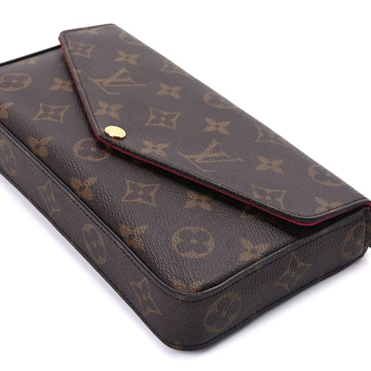 Louis Vuitton Monogram Pochette Felicie Chain Wallet Fuchsia 9 of 10
