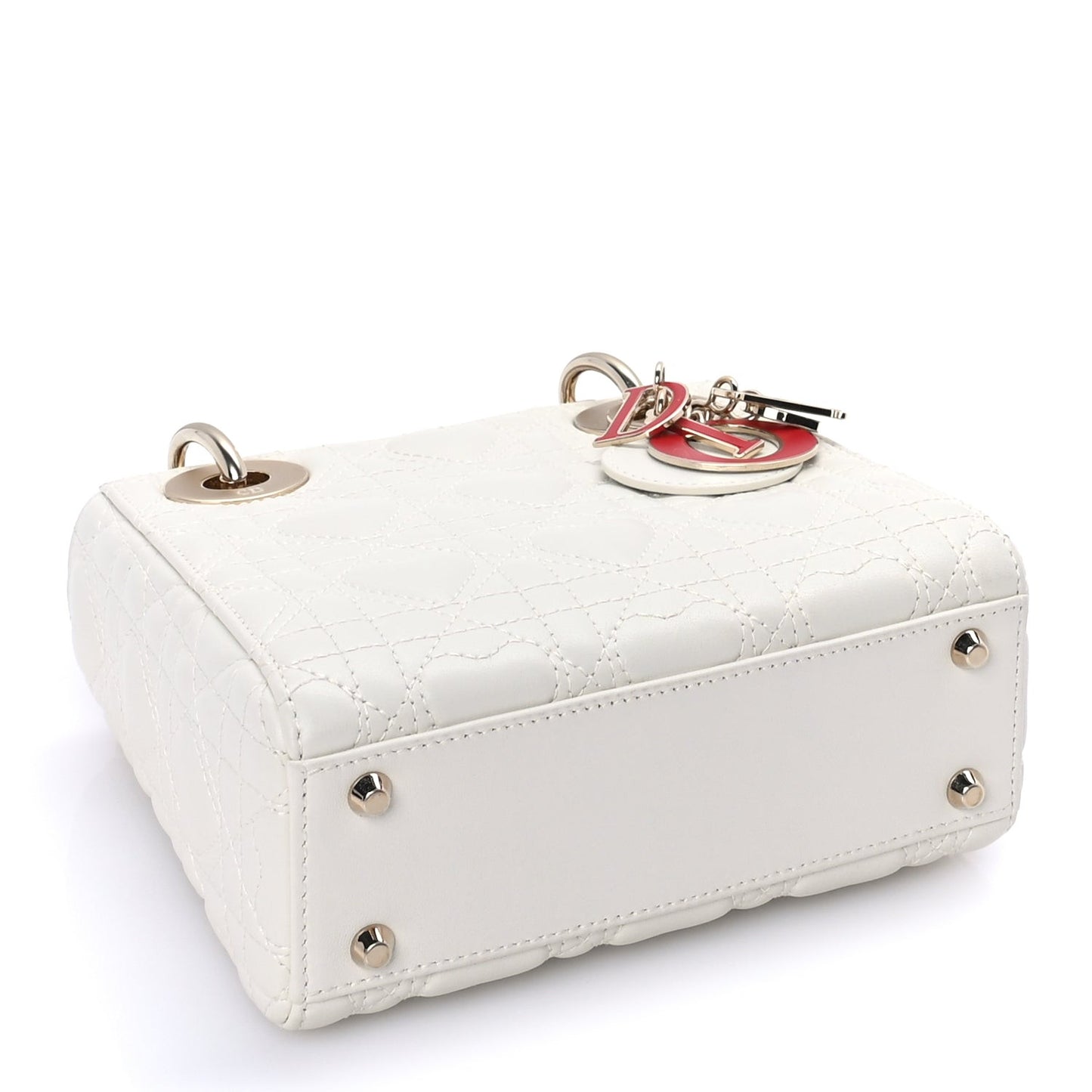 Lambskin Cannage Mini DiorAmour Lady Dior Latte