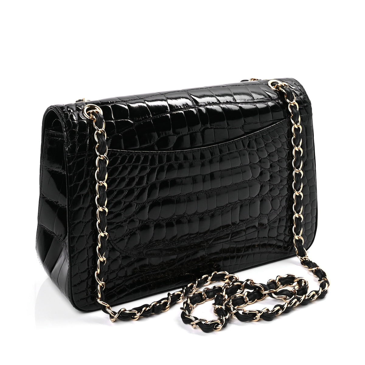 Alligator Jumbo Double Flap Black